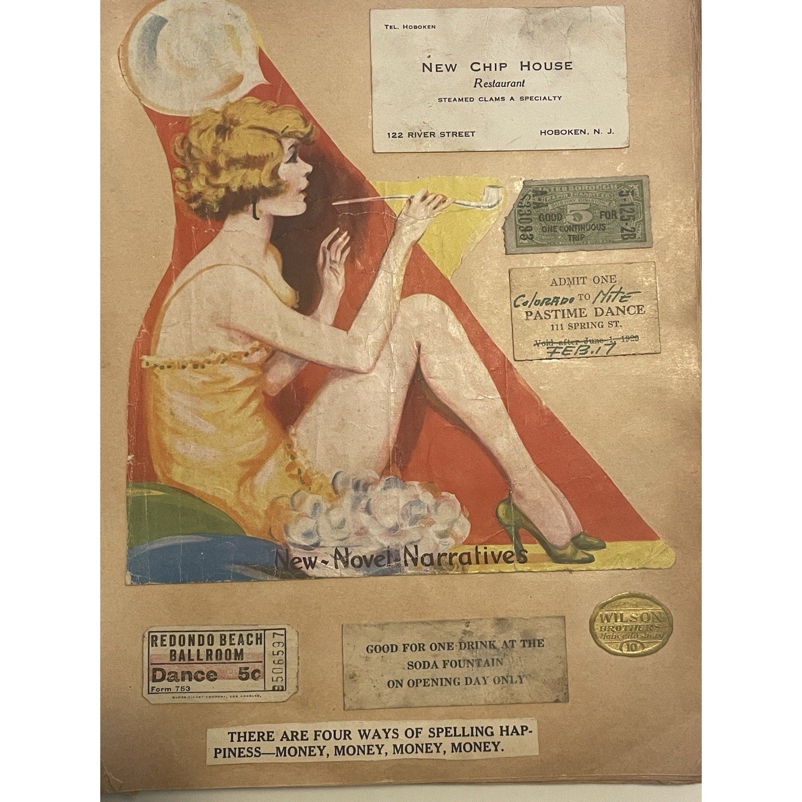 1931 USS Colorado Navy Scrapbook BB-45 Sailor's Log PINUP ART Dr. Seuss Ephemera
