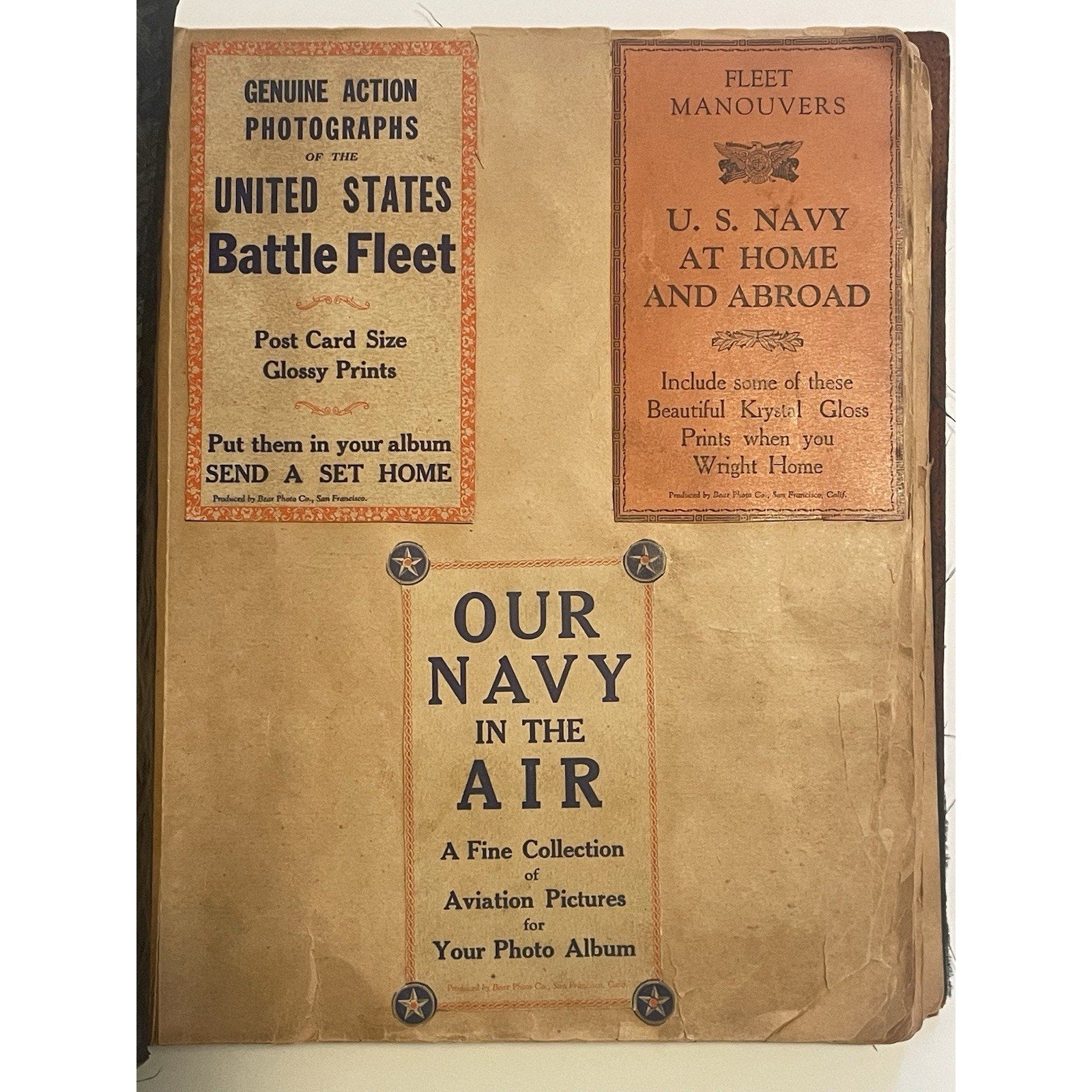 1931 USS Colorado Navy Scrapbook BB-45 Sailor's Log PINUP ART Dr. Seuss Ephemera