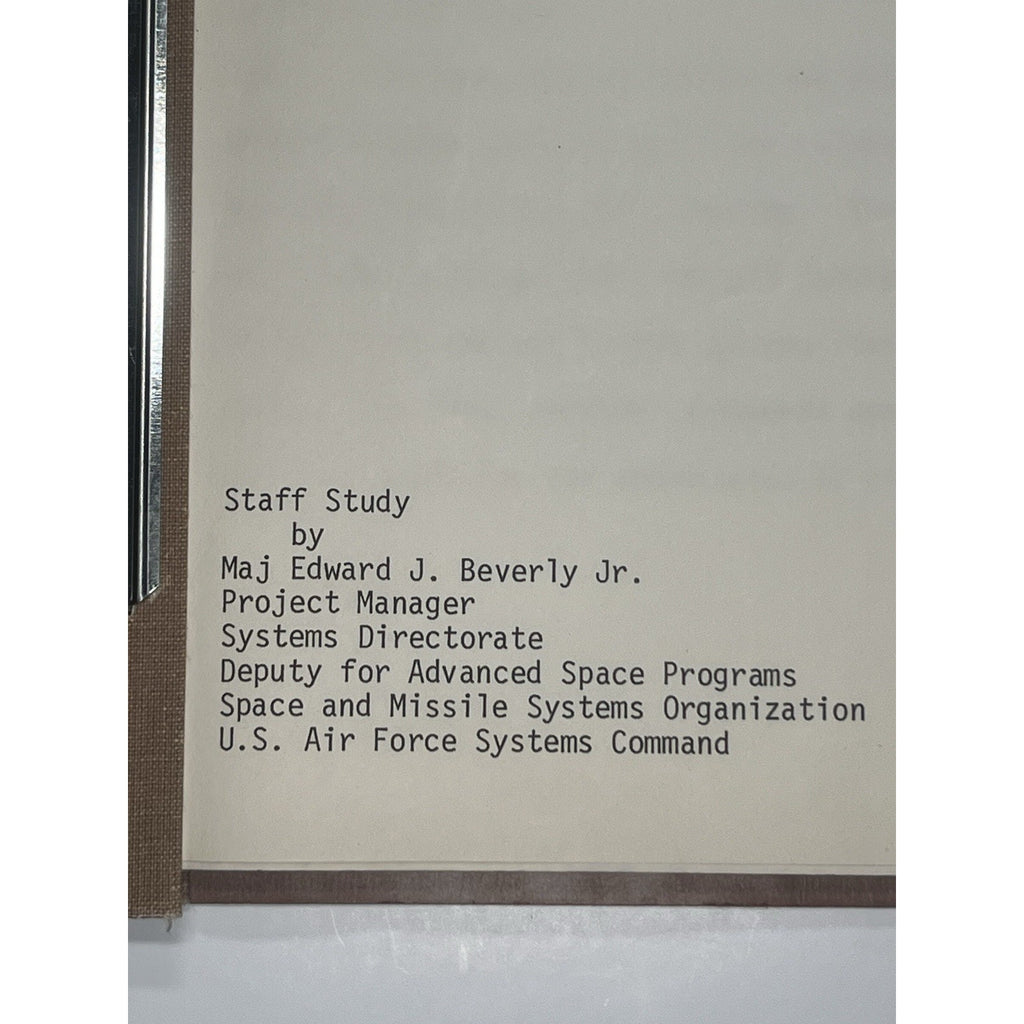 1976 SAMSO USAF Space Program Staff Study Survivable Ground Stations Space Force