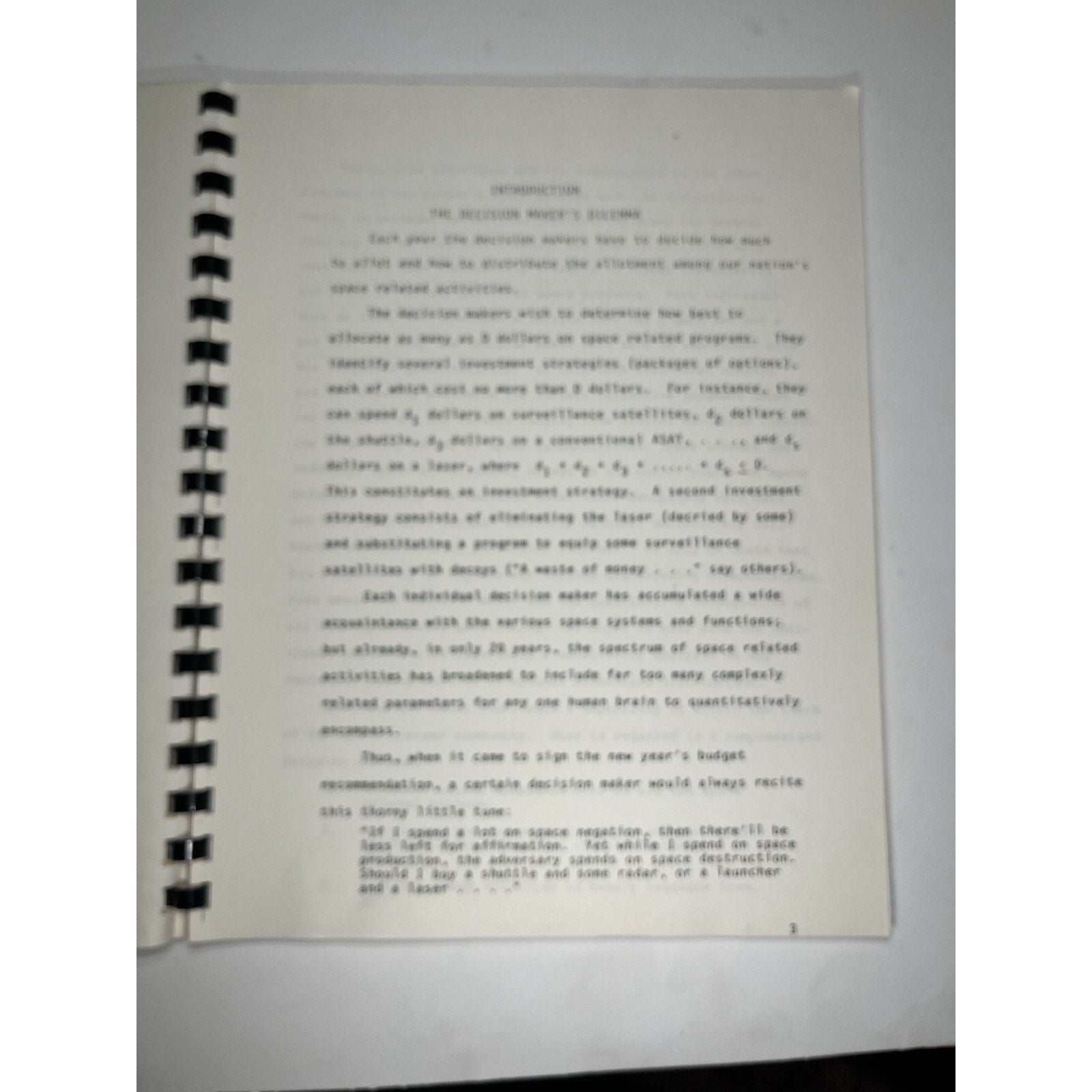 1982 Titan Systems Military Space System Investment Strategy Report Volume 1