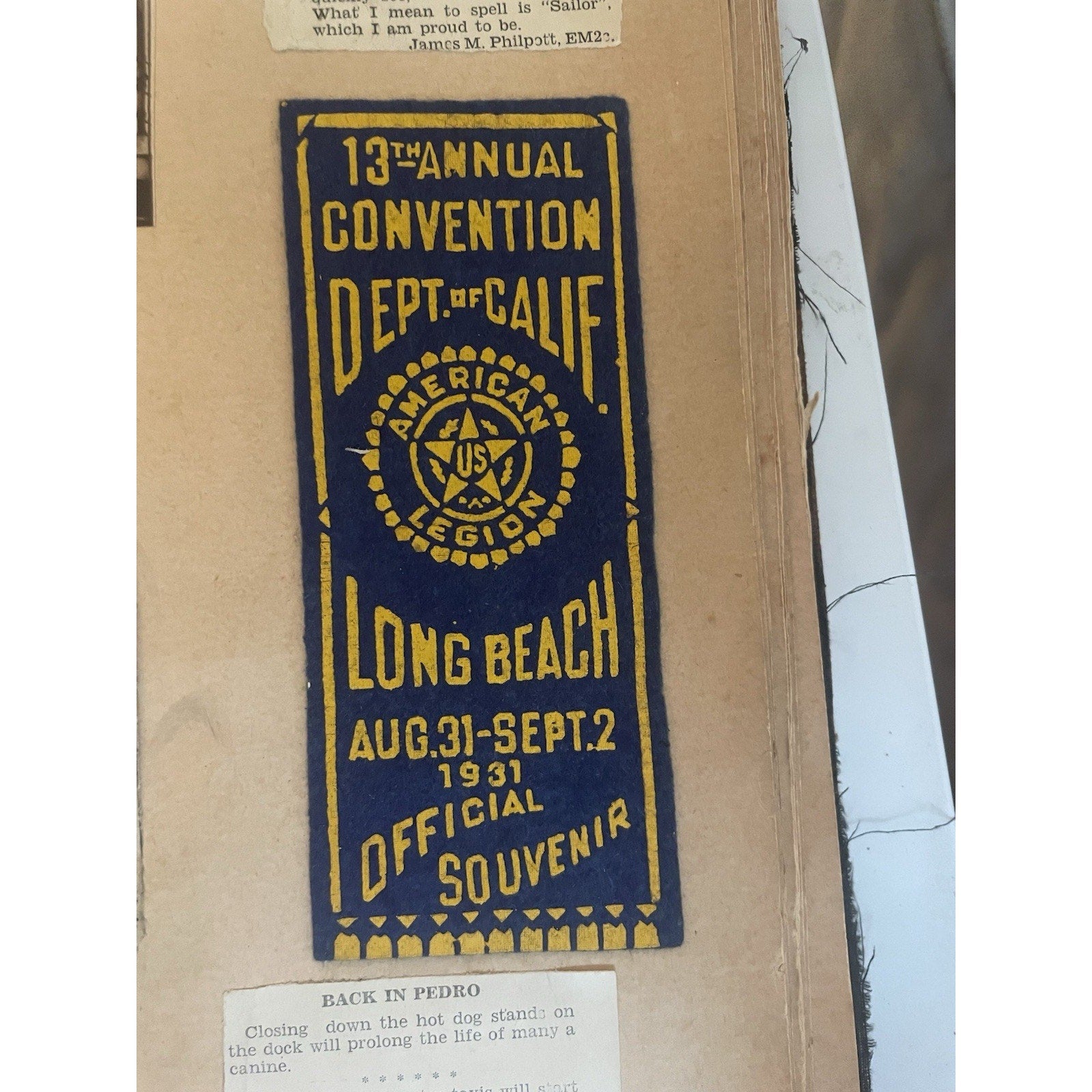 1931 USS Colorado Navy Scrapbook BB-45 Sailor's Log PINUP ART Dr. Seuss Ephemera