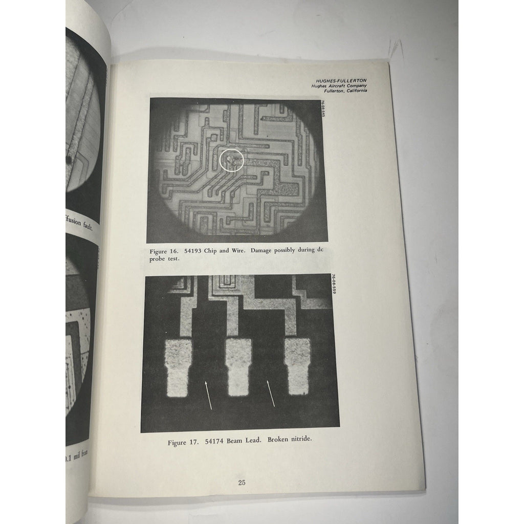 1976 Hughes Aircraft Reliability Beam Lead Microcircuits Army Tech Report ECOM