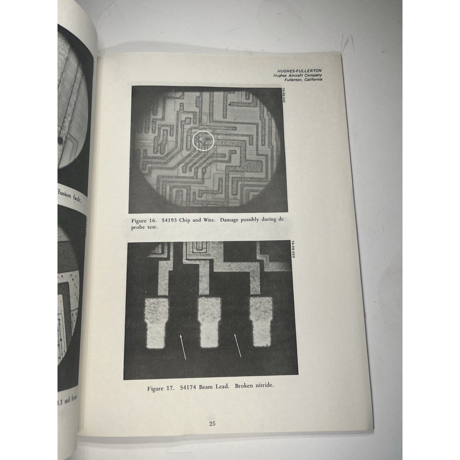 1976 Hughes Aircraft Reliability Beam Lead Microcircuits Army Tech Report ECOM