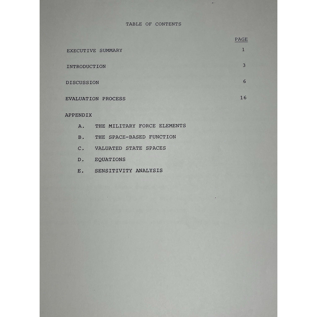 1982 Titan Systems Military Space System Investment Strategy Report Volume 1