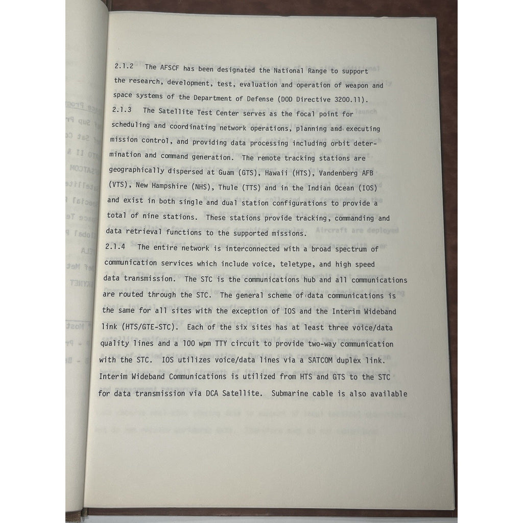 1976 SAMSO USAF Space Program Staff Study Survivable Ground Stations Space Force