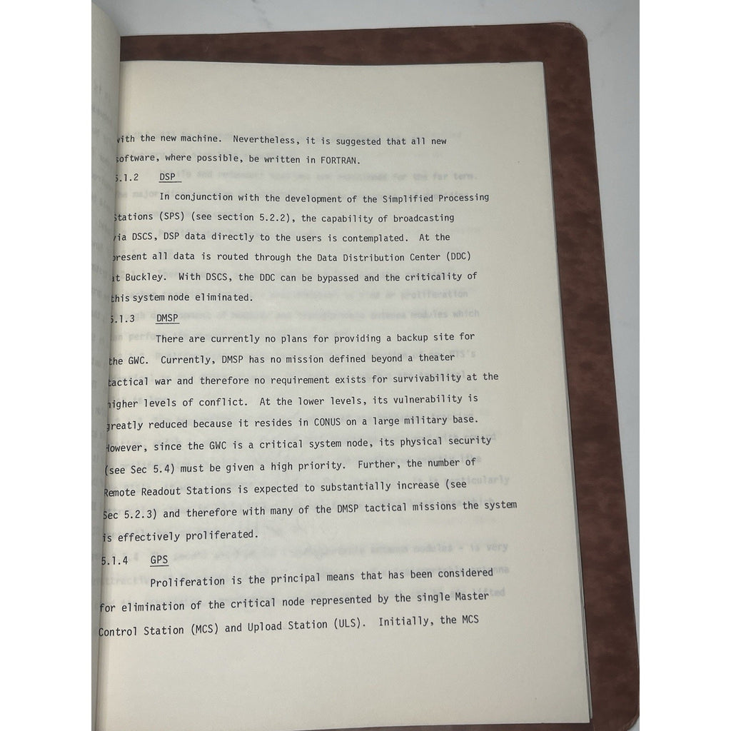 1976 SAMSO USAF Space Program Staff Study Survivable Ground Stations Space Force