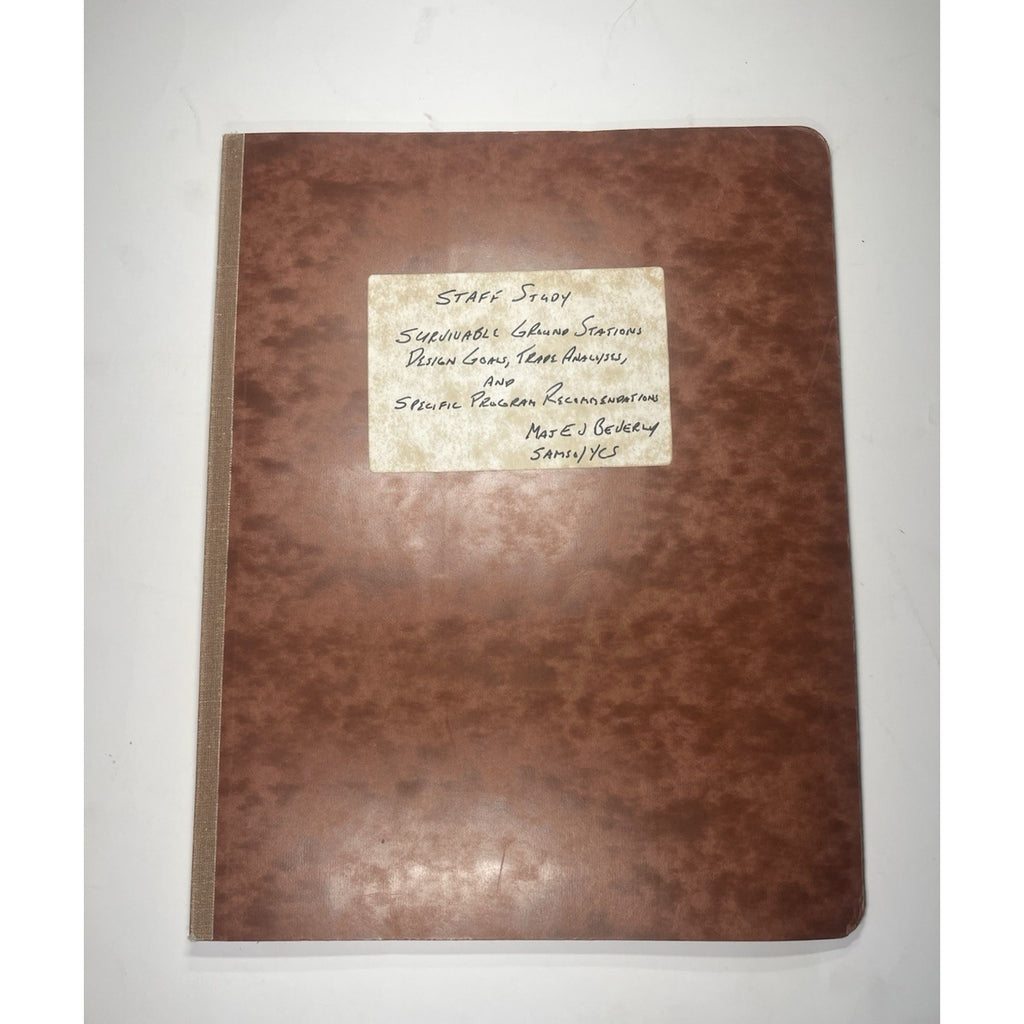 1976 SAMSO USAF Space Program Staff Study Survivable Ground Stations Space Force