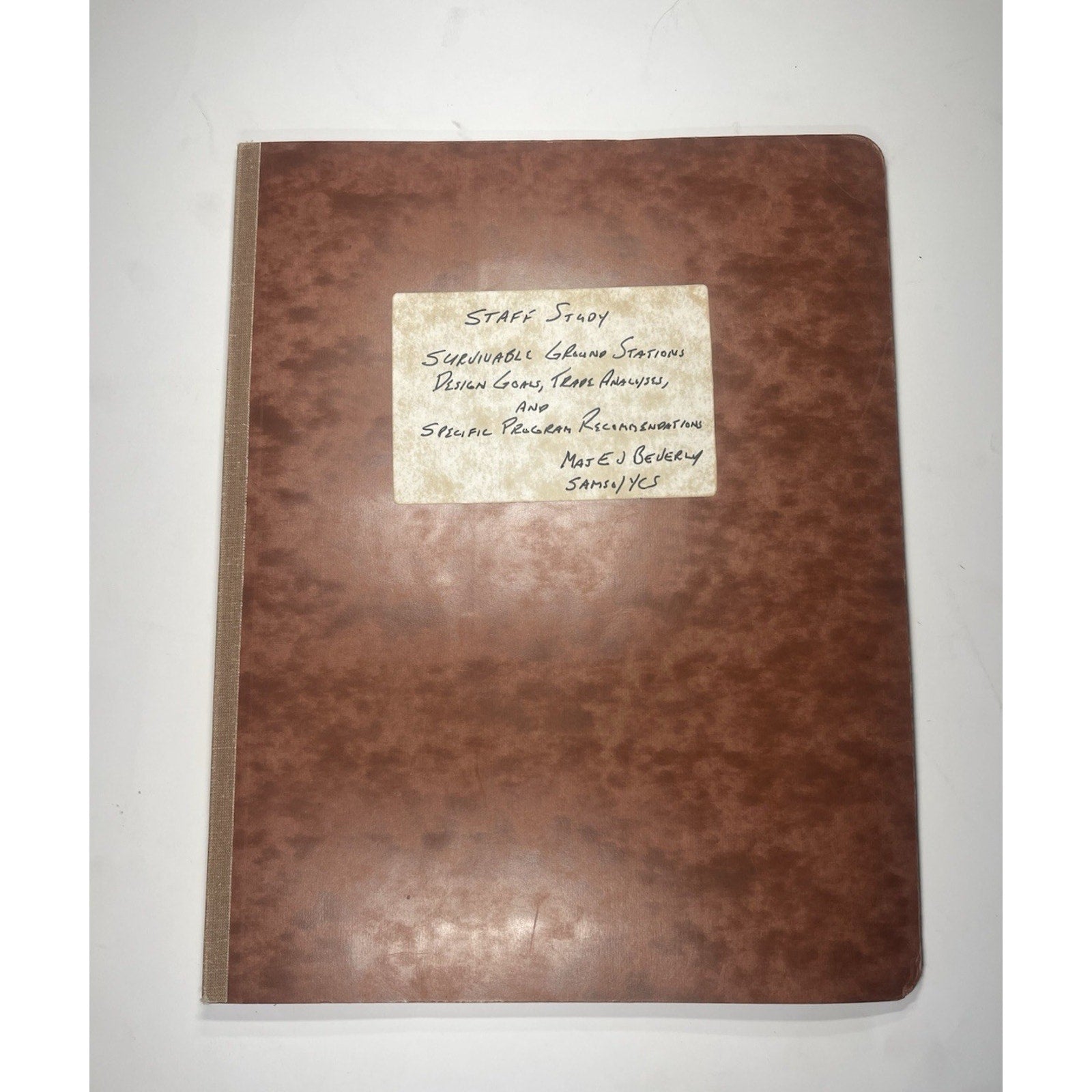 1976 SAMSO USAF Space Program Staff Study Survivable Ground Stations Space Force