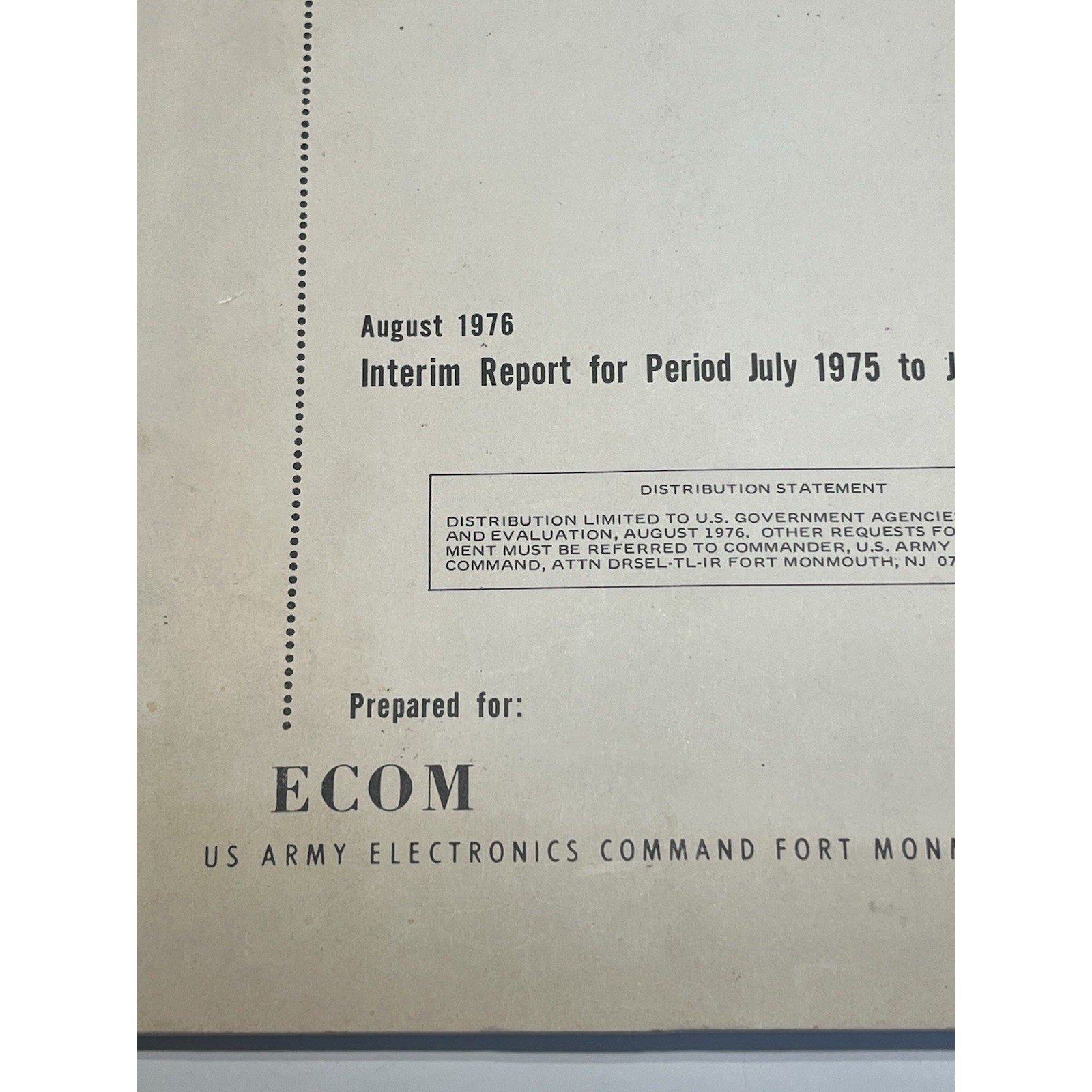 1976 Hughes Aircraft Reliability Beam Lead Microcircuits Army Tech Report ECOM