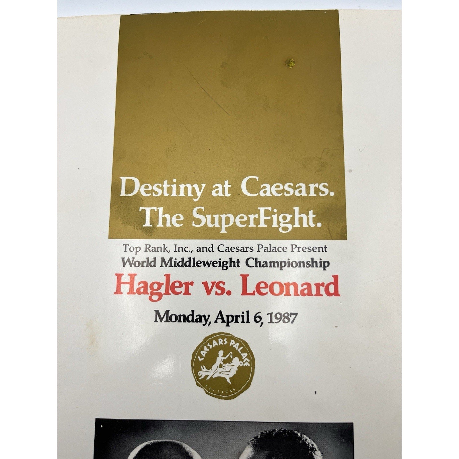 Official Marvelous Marvin Hagler vs Sugar Ray Leonard 1987 Press Media Kit