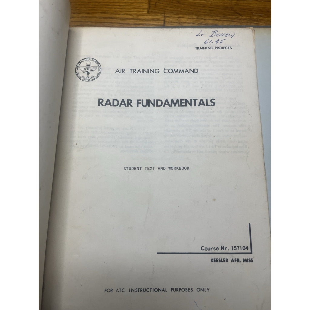 1960 USAF Electronic Warfare Officer Course Radio/Radar Handwritten Schematics