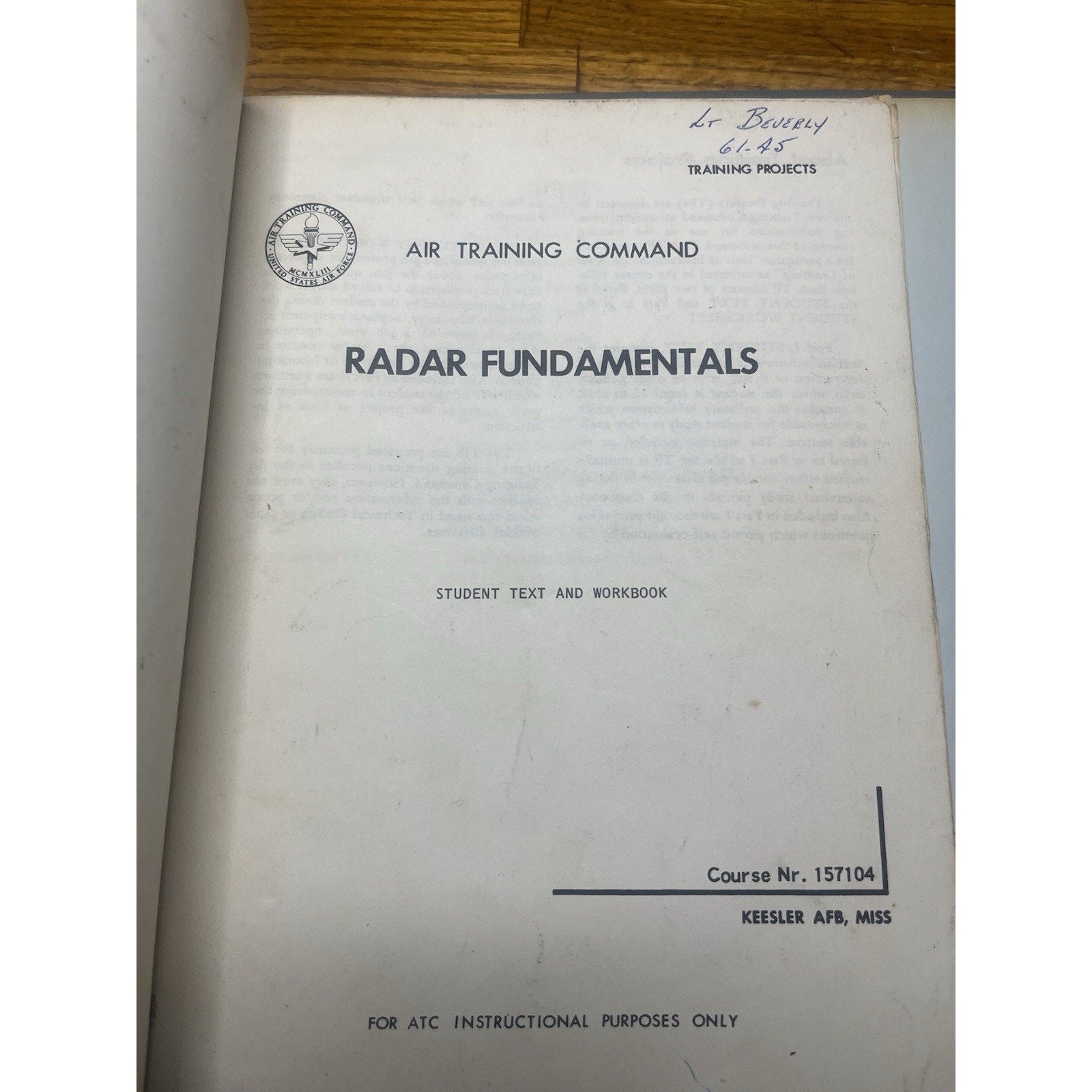 1960 USAF Electronic Warfare Officer Course Radio/Radar Handwritten Schematics