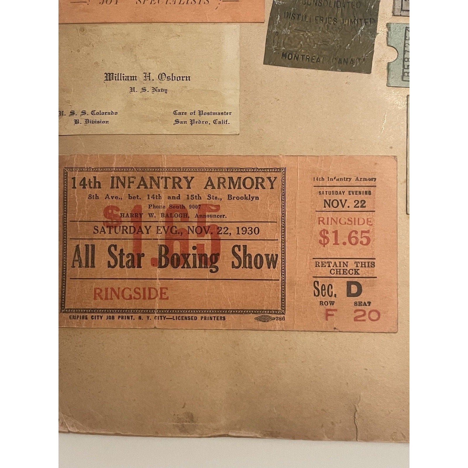 1931 USS Colorado Navy Scrapbook BB-45 Sailor's Log PINUP ART Dr. Seuss Ephemera