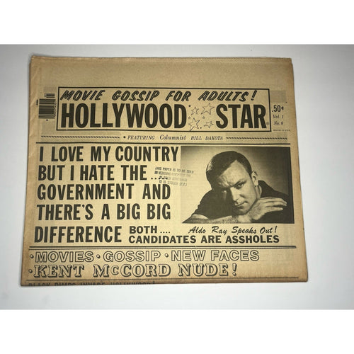 RARE Hollywood Star Tabloid Vol 1 No 6 Humphrey Bogart, Nick Nolte, Aldo Ray