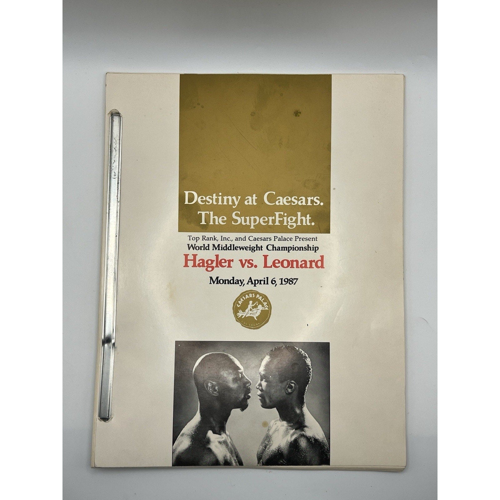 Official Marvelous Marvin Hagler vs Sugar Ray Leonard 1987 Press Media Kit